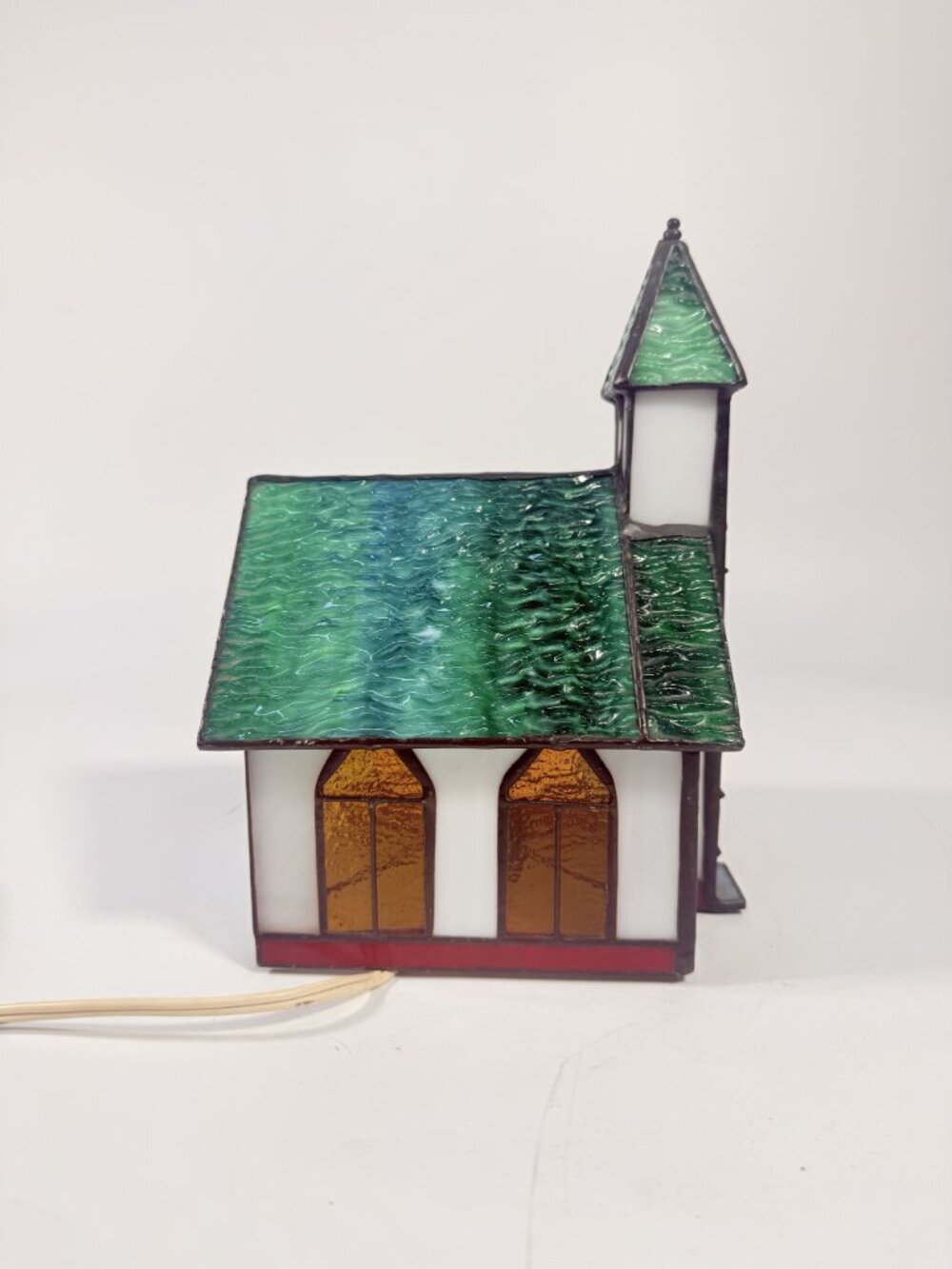 Lamp Light Tiffany Style Stained Glass 3D Church Chapel Cross Vintage Holiday - Picture 5 of 15